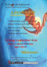 Nästa träff i Bokslukarklubben Torsdag 20 oktober kl 16.10