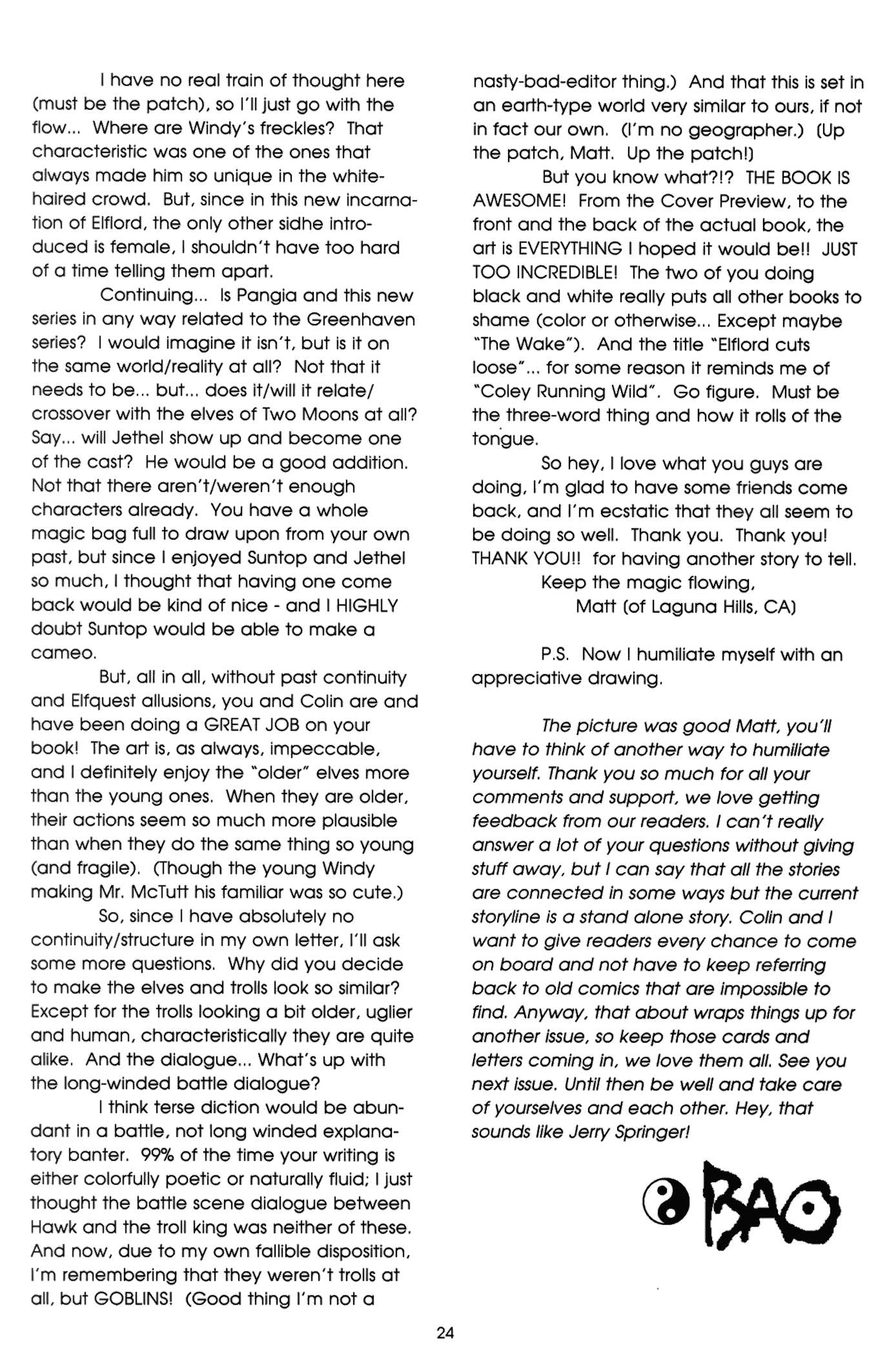 Read online ElfLord (1997) comic -  Issue #6 - 26