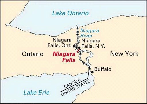 Какие два озера соединяет река ниагара. Ниагарский водопад река на карте Северной Америки. Ниагара река на карте США. Река Ниагара на карте Северной Америки. Ниагарский водопад на карте Северной Америки физическая.