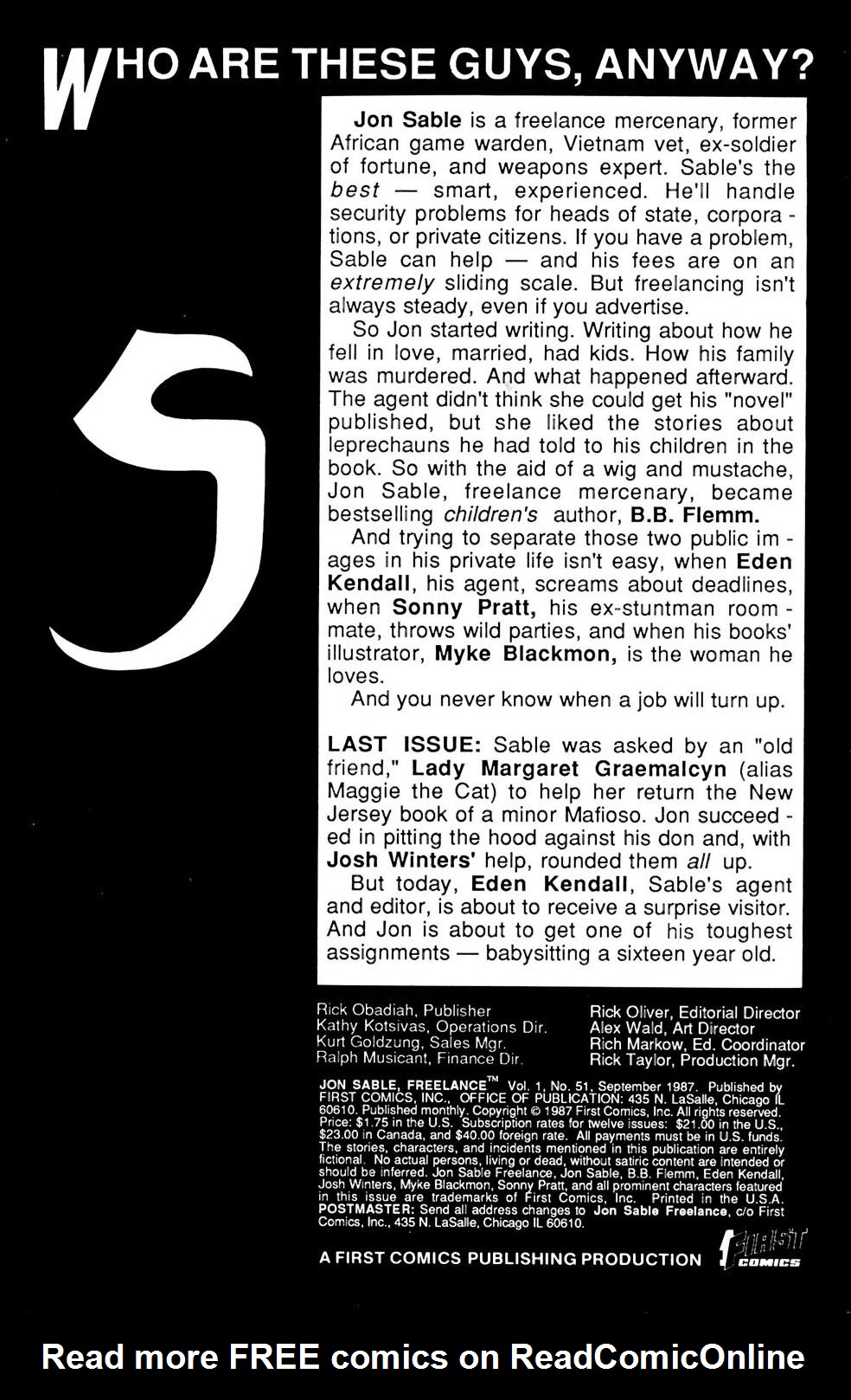 Read online Jon Sable, Freelance comic -  Issue #51 - 2