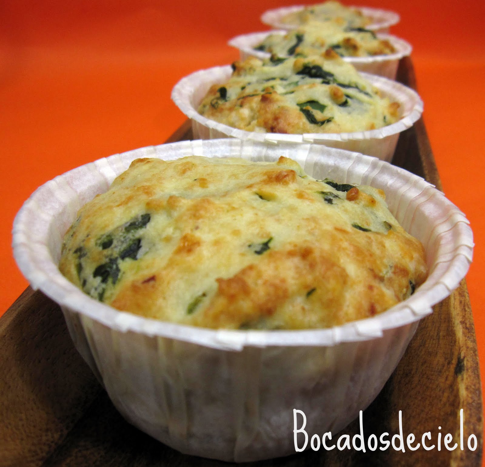 Muffins de queso y espinacas