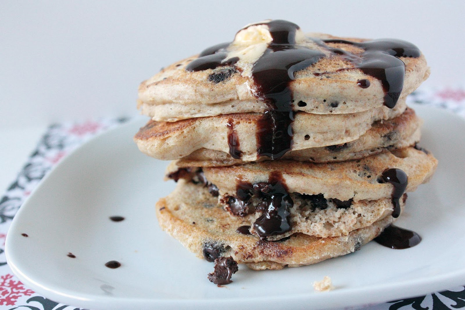 Momma Hen's Kitchen Whole Wheat Chocolate Chip Pancakes
