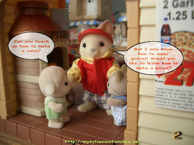 sylvanian families pizza shop