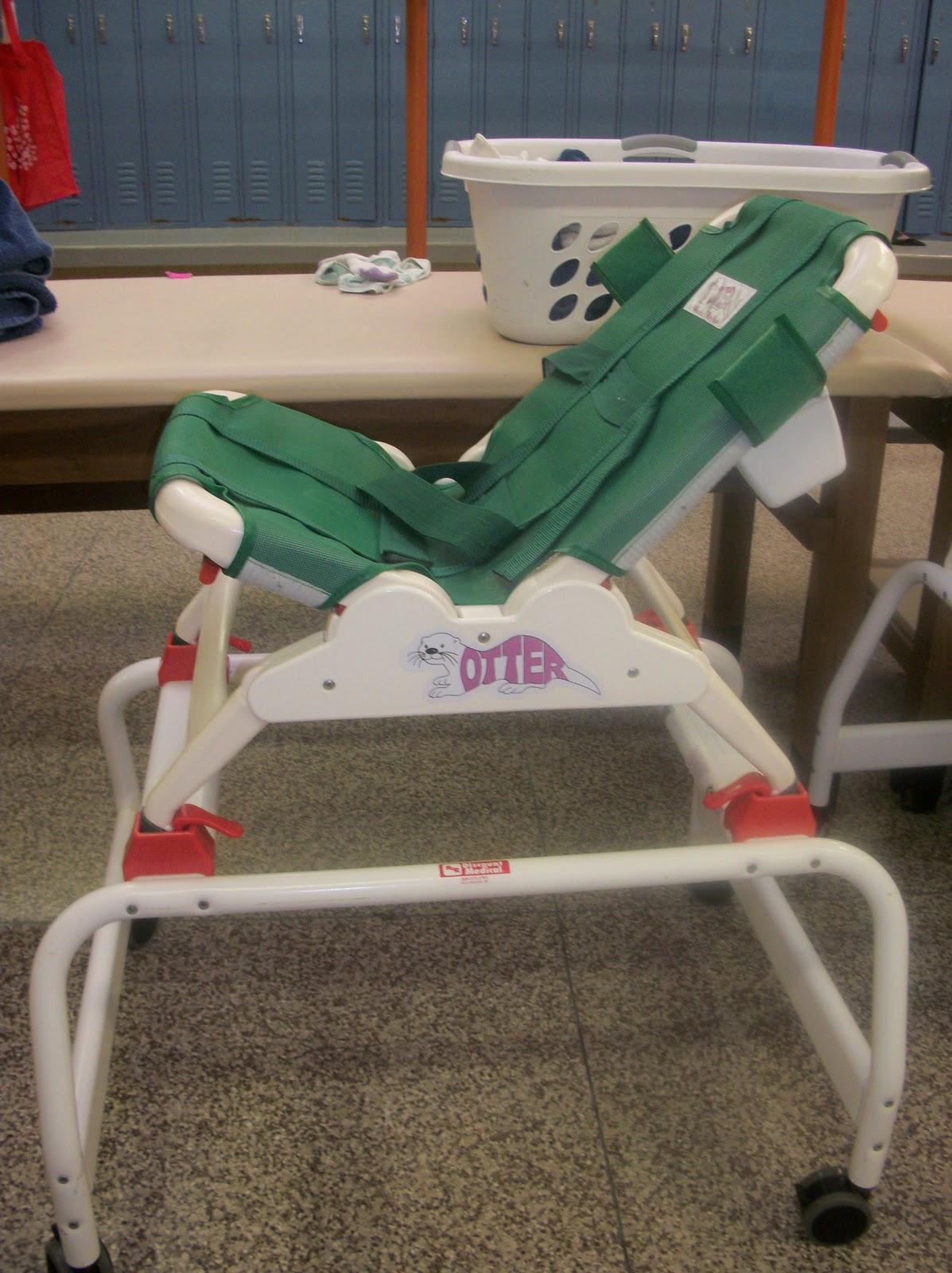 Columbia VS Otter Reclining Bath Chairs and Mobility Bases