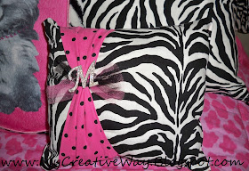 My Creative Way: Zebra Diva Bedding with DIY Decorative Zebra Pillows