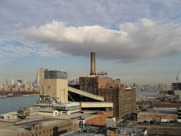 High Contrast Cloud - It looked that dramatic, passing over the Domino Sugar plant, from the Williamsburg Bridge.