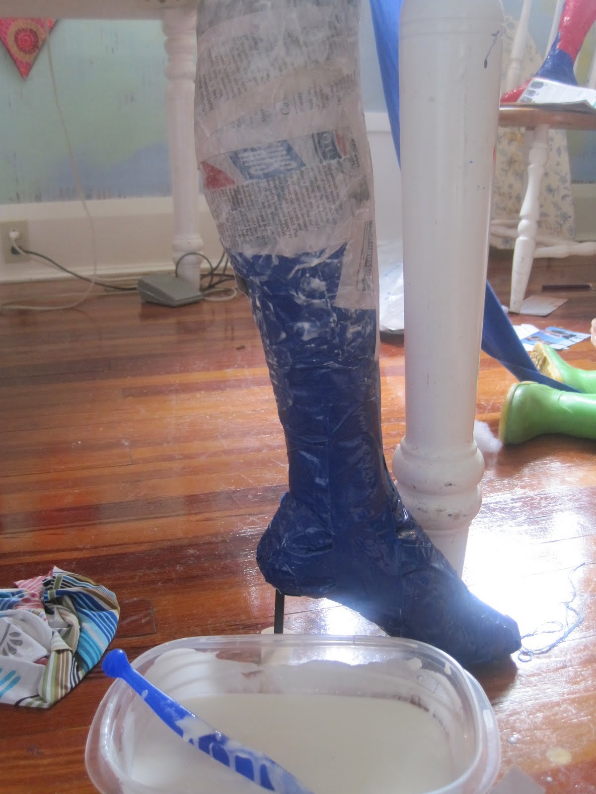 The Professional Bohemians Zephyr Art TN Duct Tape/ Paper Mache Leg