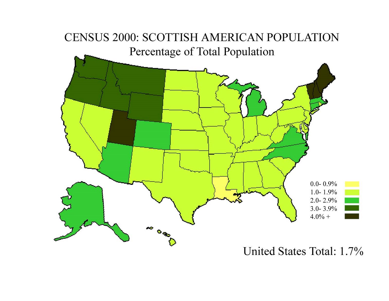 euro americans Where ScottishAmericans live