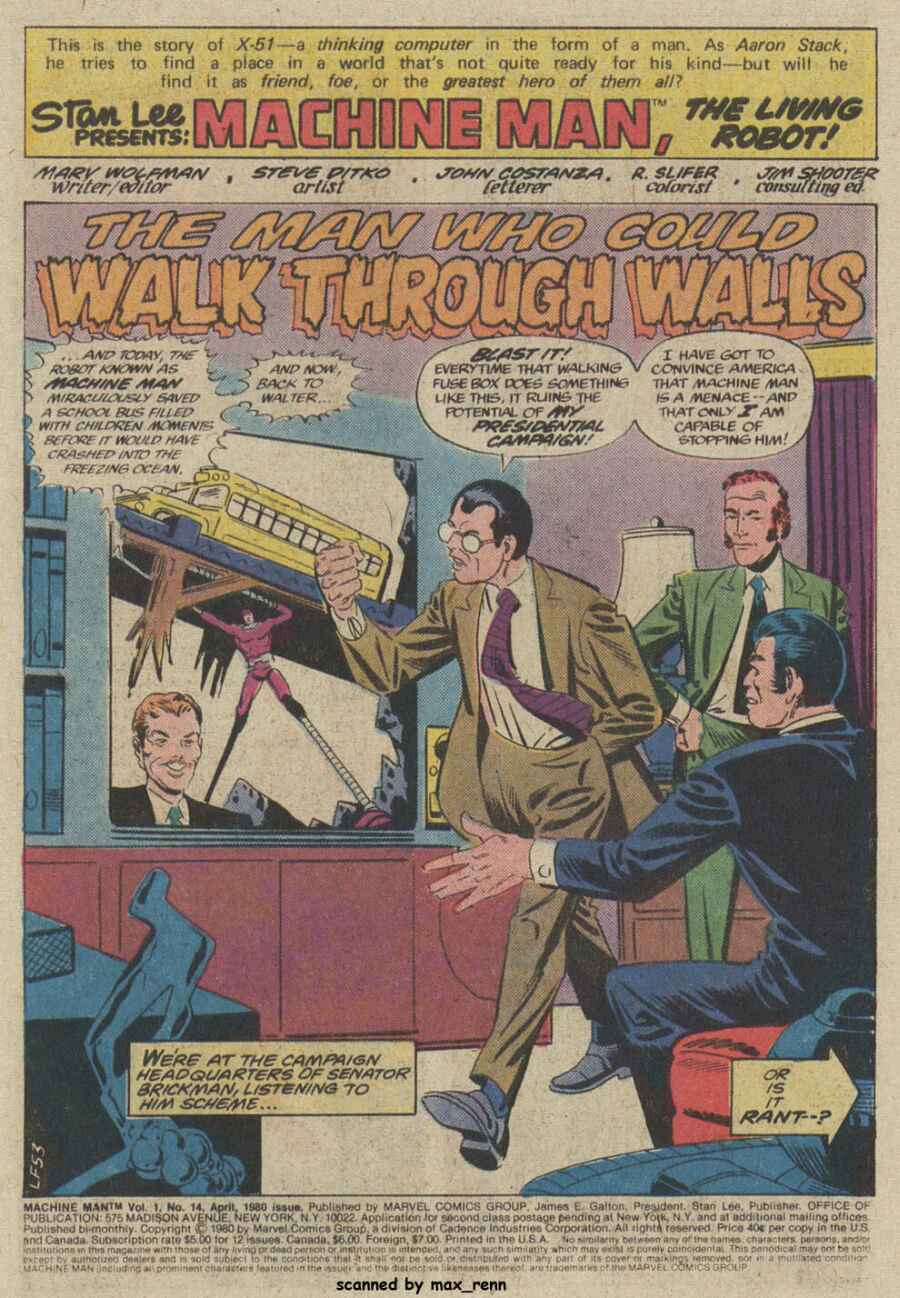Read online Machine Man (1978) comic -  Issue #14 - 2