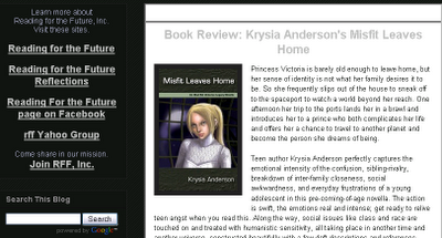 Misfit Leaves Home by Krysia Anderson reviewed by Readers for the Future