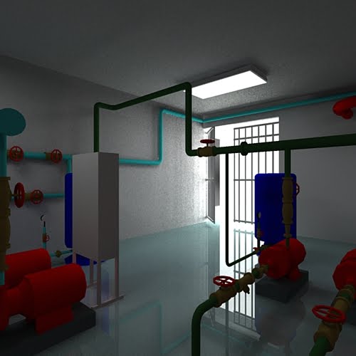 juan h santiago: Pump Room in Sketchup Layout