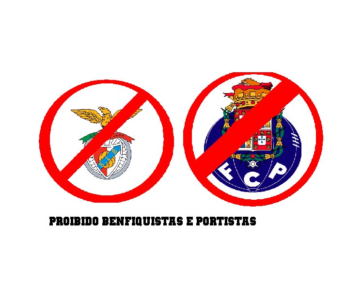Proíbido benfiquistas e portistas