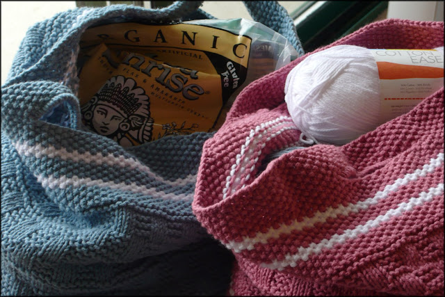BYOB - Bring Your Own Bag knitting pattern by Moira Ravenscroft, Wyndlestraw designs