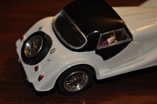 Miniature Polistil Morgan Plus 8 – Échelle 1/16 – Jaune Et Chrome – Sans Boîte D'origine