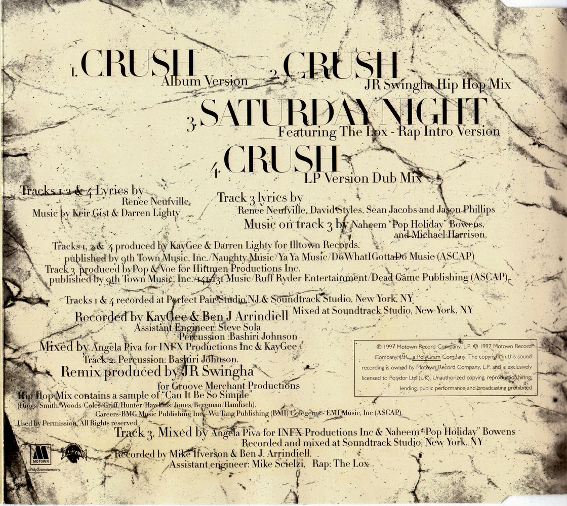 highest level of music Zhane CrushPromoCDM1997