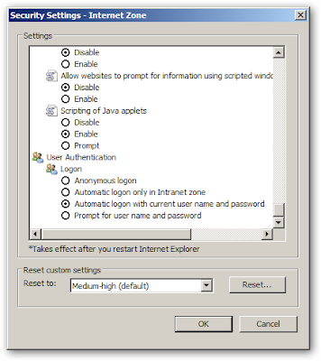 WeB LoG'S JuUiER: Localhost IIS ask user and password