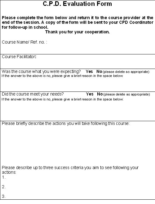 Please remember to complete the CPD evaluation form