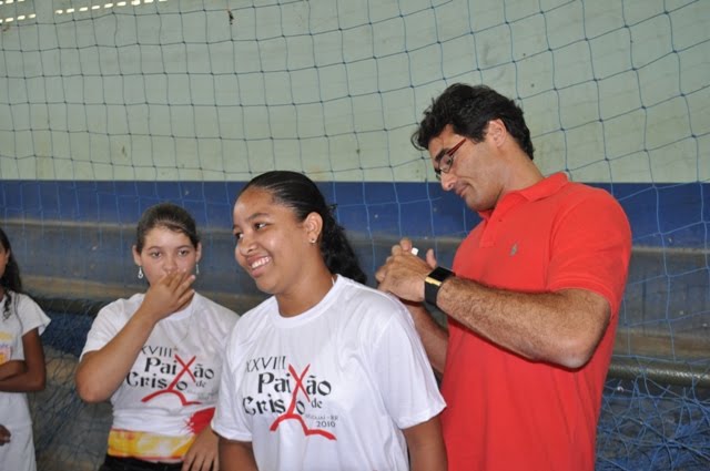 O ator Luciano Szafir esteve presente hoje no café da manhã com os organizadores da peça