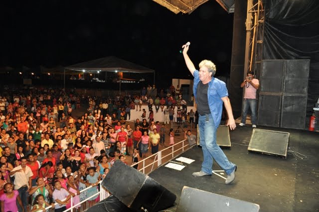 Festival gospel realizado em 31 de março, no cenário da encenação da paixão de cristo.