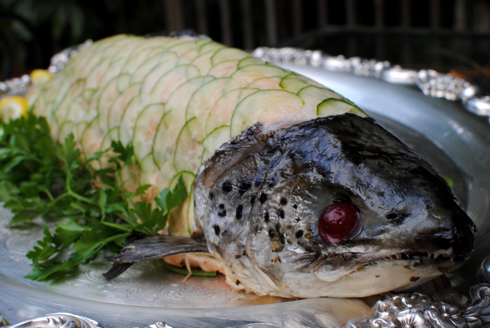 +The Church Cook How to Garnish a Whole Baked Salmon