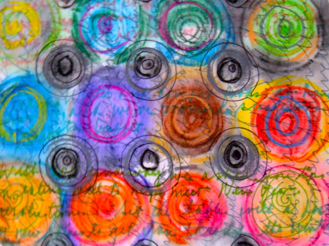 Wednesday's Child Watercolor Crayon On Fabric