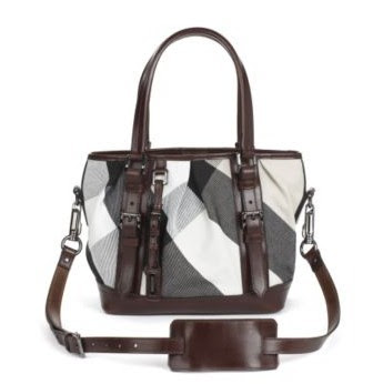 Rejected Handbag . com: BURBERRY - SMALL CHECK CANVAS LOWRY BAG