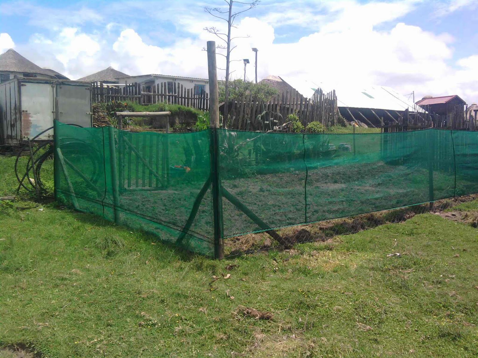 Mdumbi Permaculture Project New fence for Children's Garden and shade
