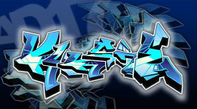 graffiti 3d,graffiti blue