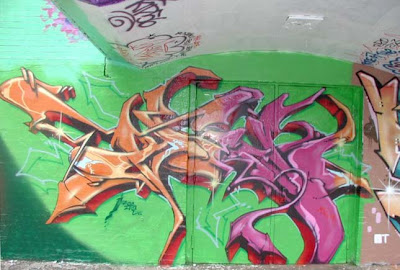 tribal full color, art graffiti wall