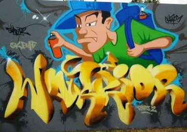 warrior graffiti, graffiti wall , street graffiti