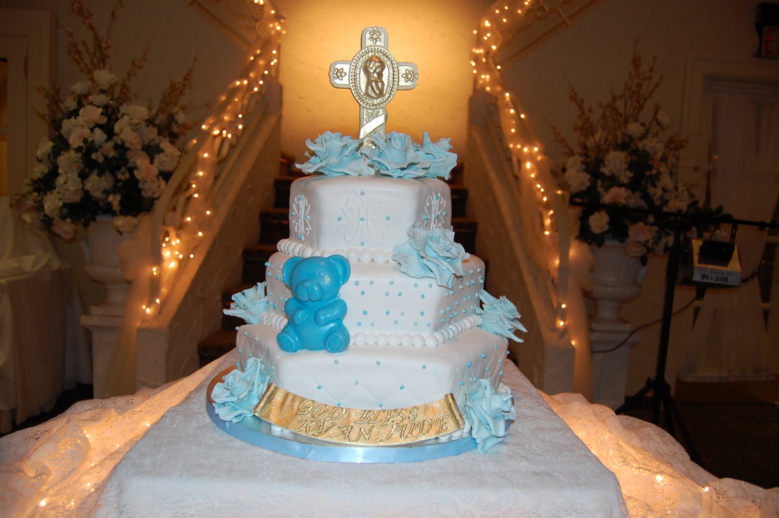 CUSTOMISED CAKES BY JEN: Baby Boy Christening Cake