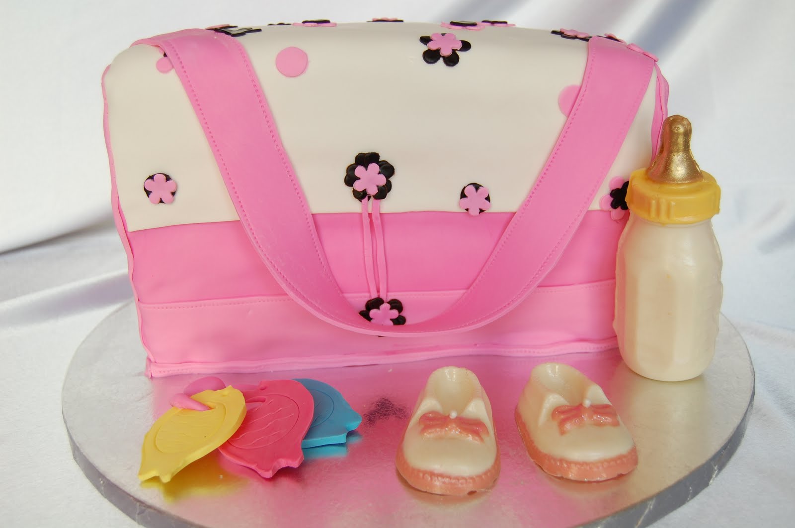 CUSTOMISED CAKES BY JEN Baby Shower Cake Baby Diaper Bag