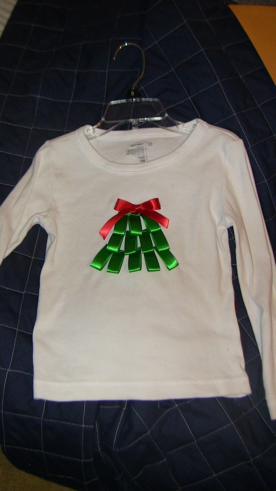 Ribbon Christmas Tree Shirt  Occasionally Crafty: Ribbon Christmas Tree Shirt