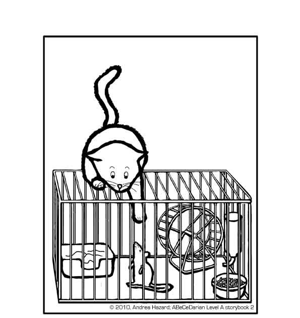 Andrea Hazard Children's Books: The Cat and the Rat coloring page