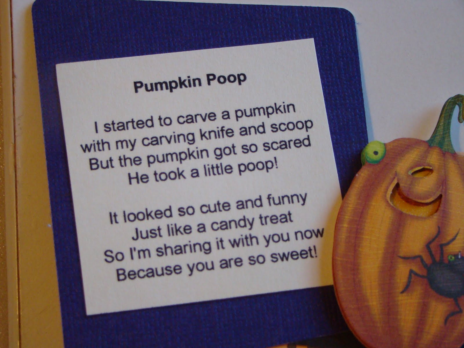 Julie's Craft Cave Pumpkin Poop!
