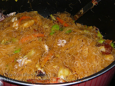 Pansit Bihon Seafood - Cooking Procedure