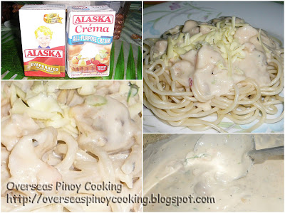 Spaghetti with Clam and Shrimp in White Sauce - Cooking Procedure
