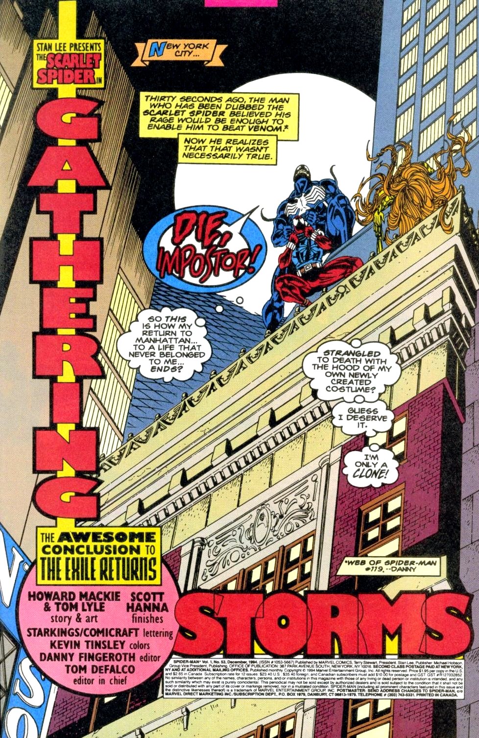 Read online Spider-Man (1990) comic -  Issue #53 - Gathering Storms - 2