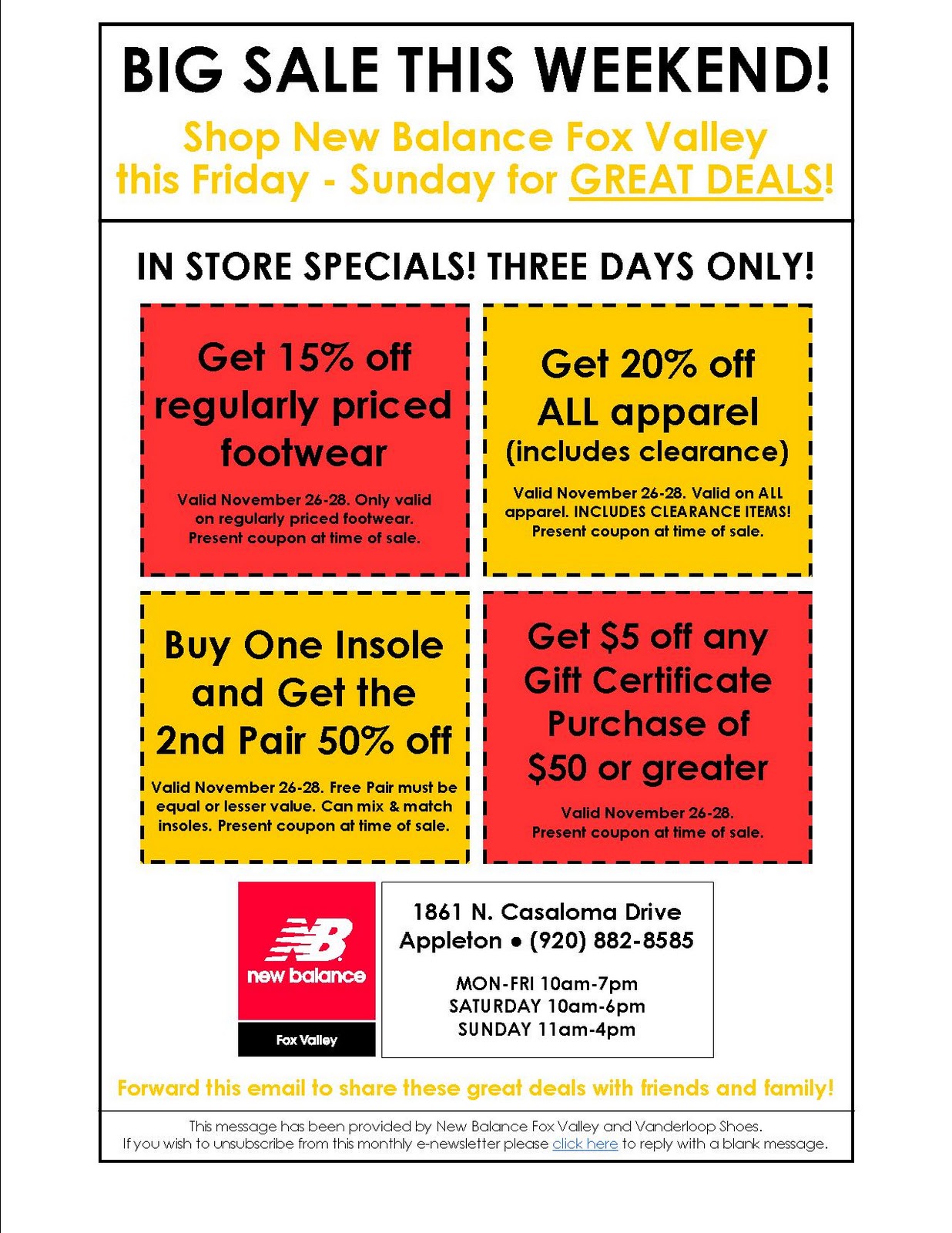 Vanderloop Shoes Inc BIG SALE THIS WEEKEND. Printable Coupons!