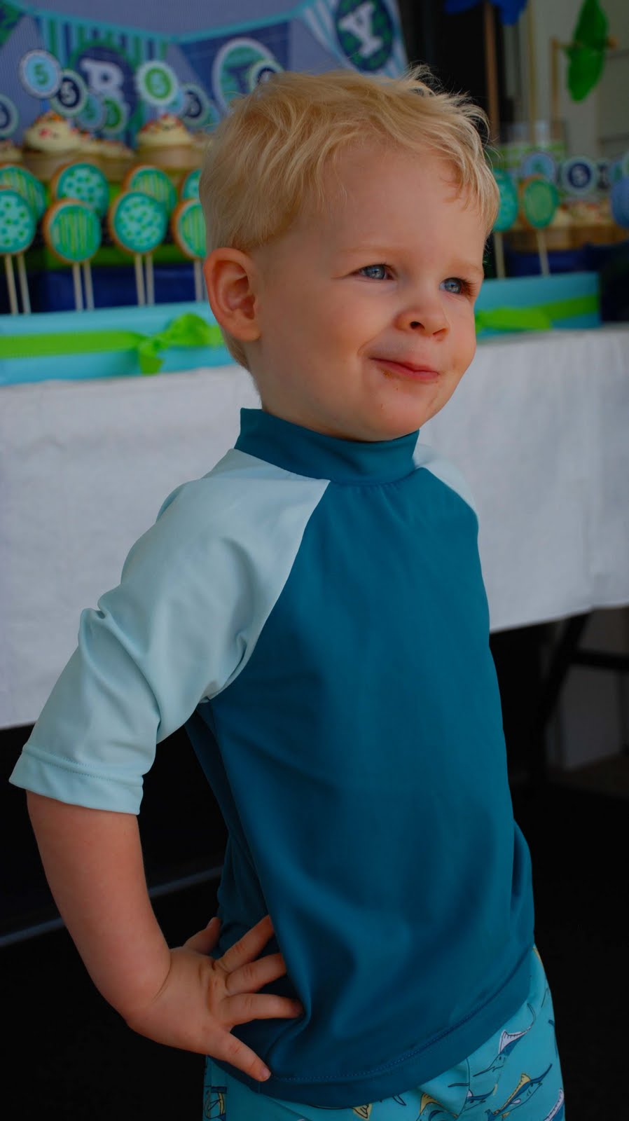 A Blue and Green Splish Splash Pool Party - Anders Ruff Custom Designs, LLC