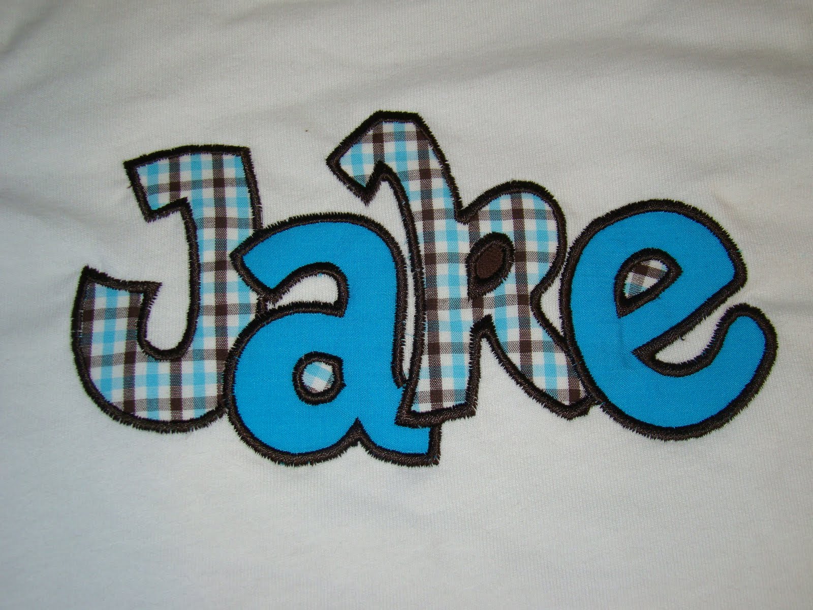 SAME Monogram: Name Applique Shirt for Twin Boys