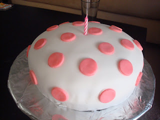 Polka Dot Fondant Cake