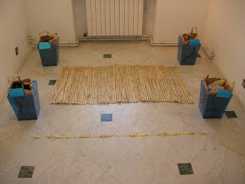 Installation 2008, avec objets récupérés sur 4 plages des Bouches-du-Rhône