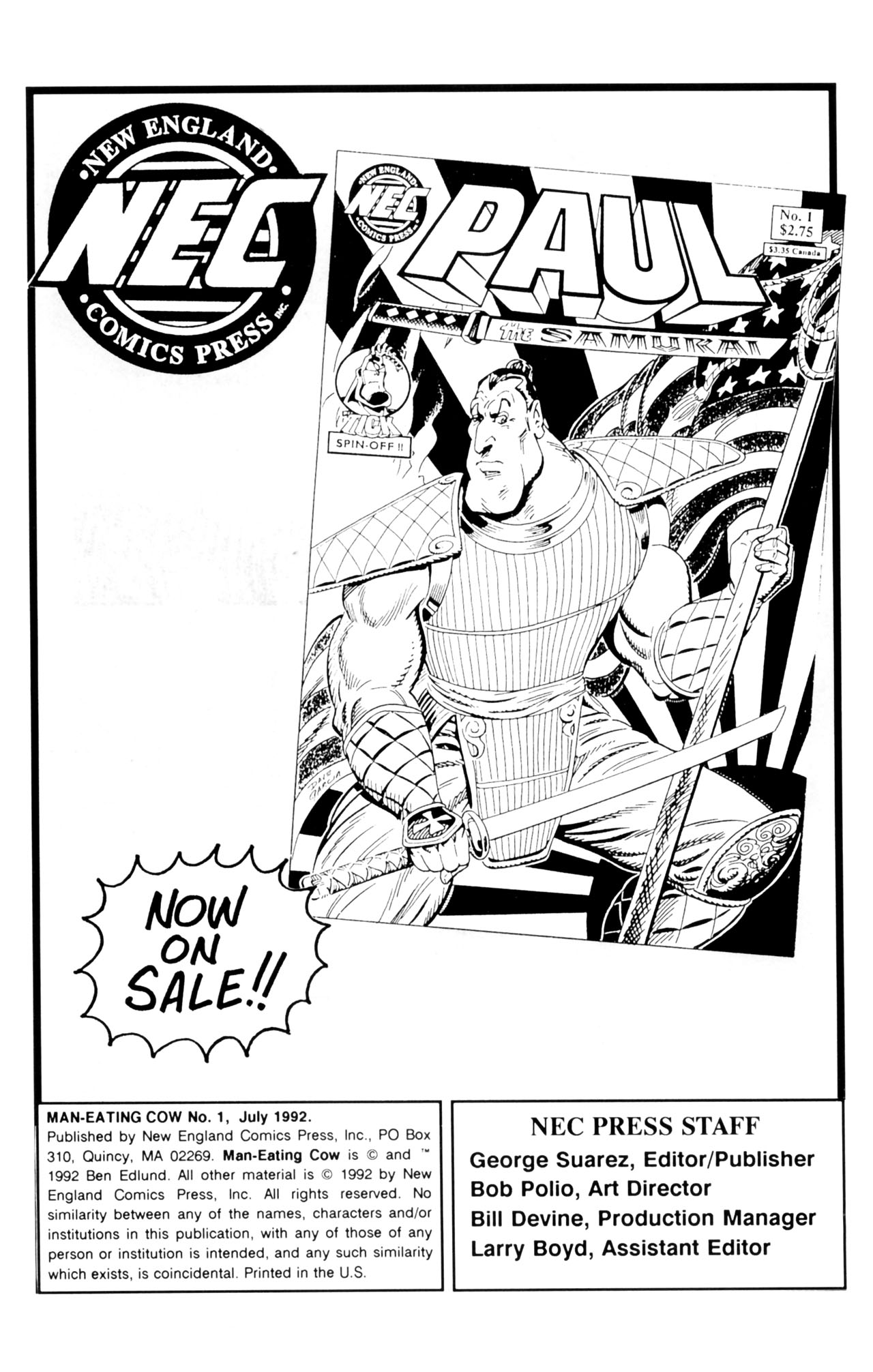 Read online Man-Eating Cow comic -  Issue #1 - 2