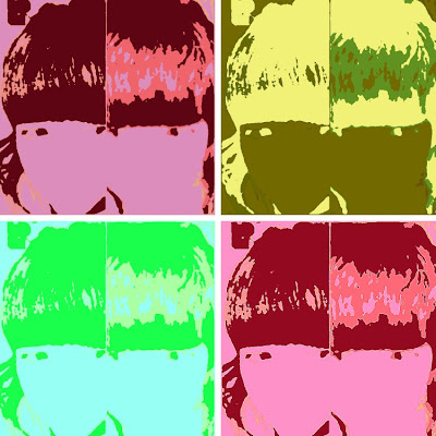 Resultado de mi avatar con Warholizer, en 4 cuadros