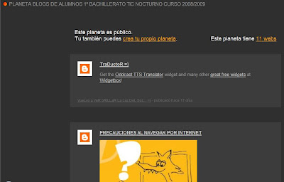 Ejemplo de blog de blogs