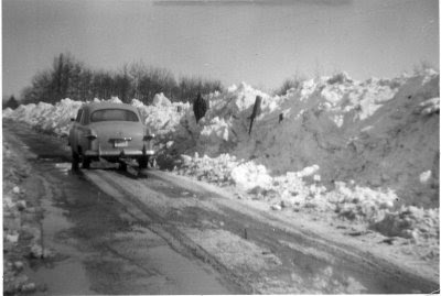 snow on Caesar Mountain, February, 1958