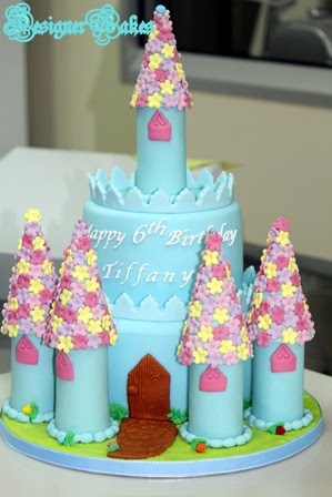 Designer Bakes: Royal Blue Castle Cake