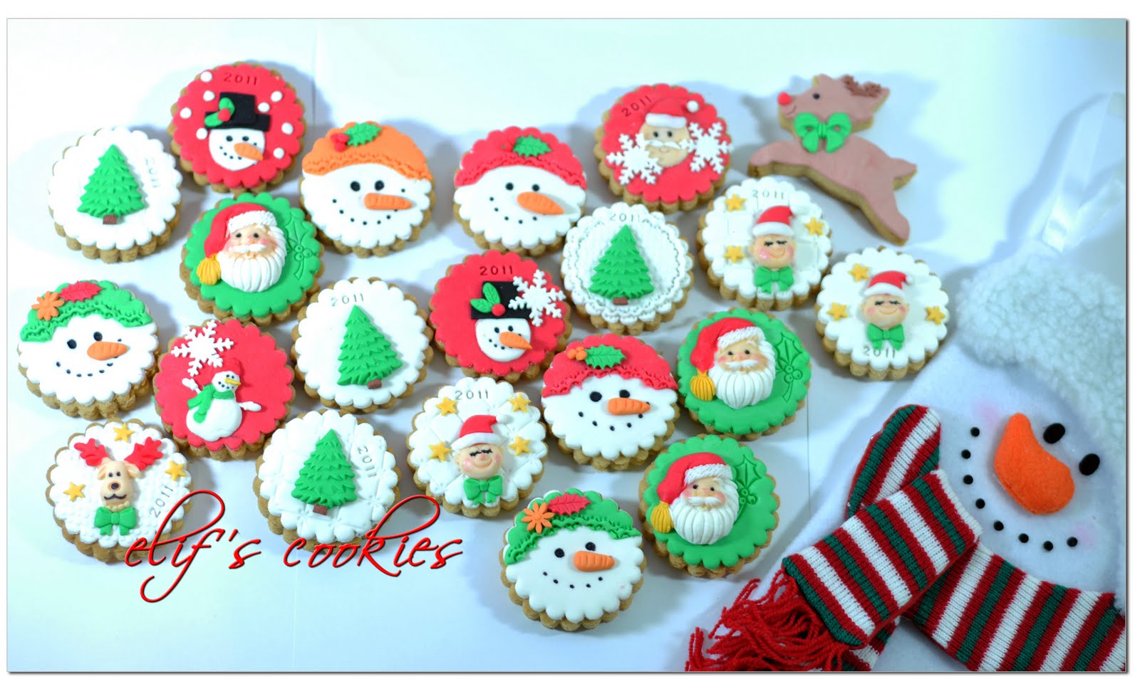 Round Christmas Cookie Decorating Ideas