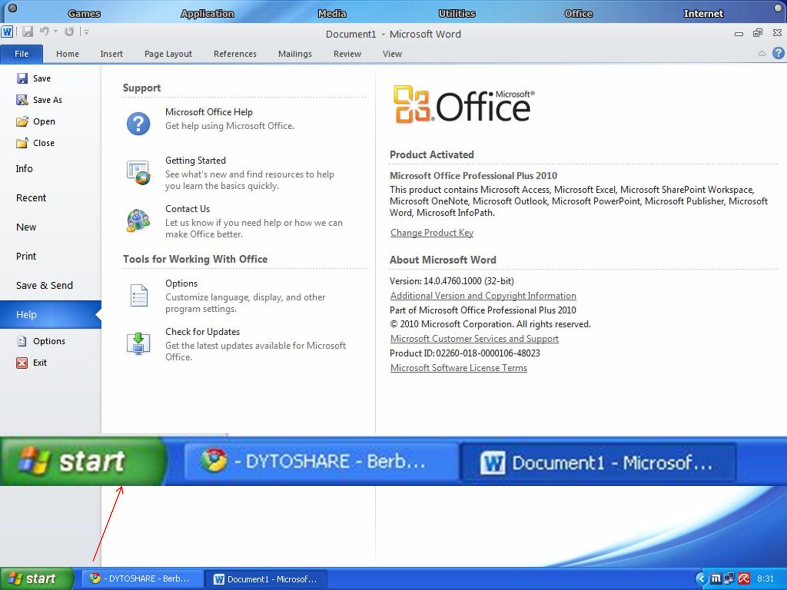 Работа с изображениями Office 2010. Office 2010 Starter. Office Utilities. Info Patch Office что это.